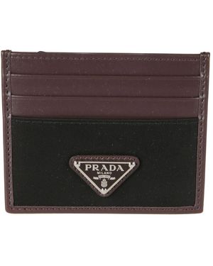 Prada Accessoires ,Veelkleurig ,Leer Speedrock Kaarthouder - Zwart