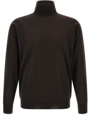 John Smedley Richards Rollkragenpullover - Schwarz