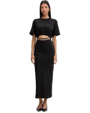 Pinko Kleedjes ,Zwart ,Katoen Benevento Jurk