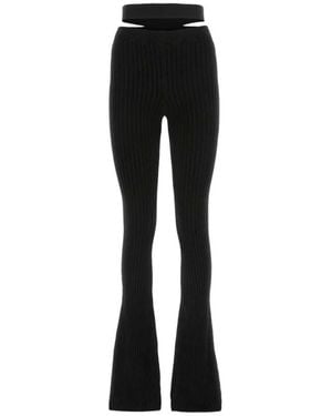 ANDREA ADAMO Wide Trousers - Black