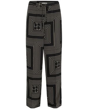 Soaked In Luxury Straight Trousers - Black