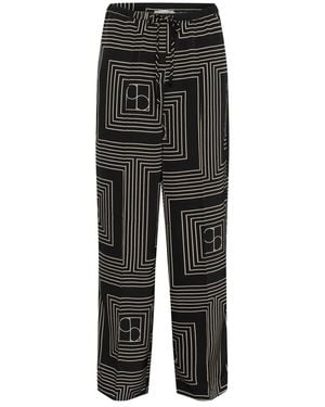 Soaked In Luxury Straight Trousers - Noir