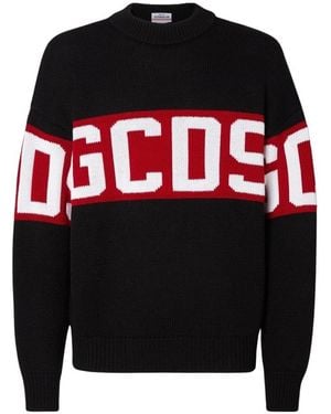 Gcds Wool Logo Band Sweater - Schwarz