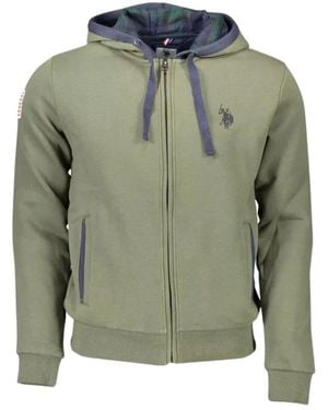 U.S. POLO ASSN. Grnes kapuzensweatshirt mit stickerei - Grün