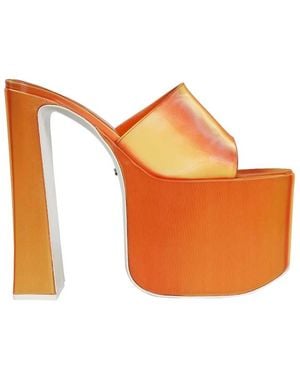 Gcds Heeled Mules - Orange