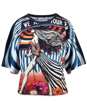 Custoline Tops ,Blauw ,Katoen T-Shirt
