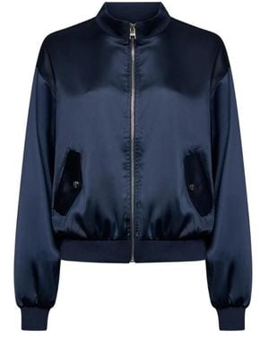 Silvian Heach Glänzende Bomberjacke Mit Reißverschluss - Blau