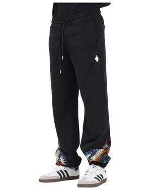 Marcelo Burlon Broeken ,Zwart ,Katoen Sport Trainingsbroeken