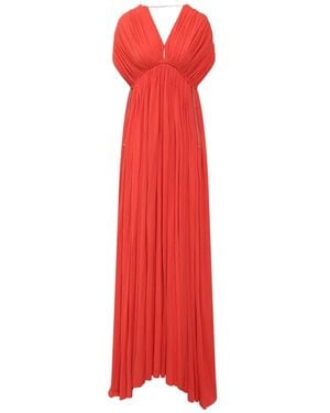 Lanvin Mini Draped Suit Dress - Red