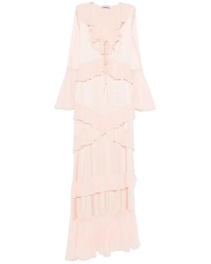 LES FILLES D'EVA Lange Jurk Met Ruffles - Roze