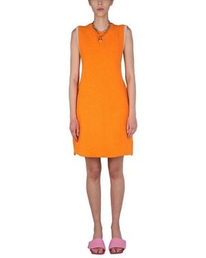 Jacquemus La Robe Sorbetto Mini Kleid - Orange