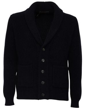 FILIPPO DE LAURENTIIS Sjaalkraag Vest - Blauw