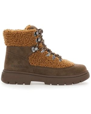Moon Boot Schoenen ,Bruin ,Combat Boot Fleece