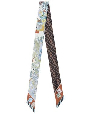 Fendi Silky Scarves - Metálico