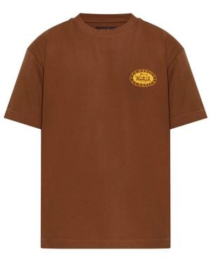 Woolrich Katoenen T-Shirt Met Logoprint - Bruin