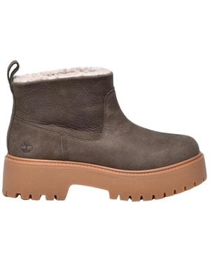 Timberland Schoenen ,Grijs ,Leer Stone Street Boot - Bruin