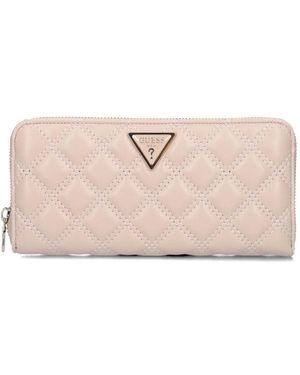Guess Elegantes Giully Zip Around Portemonnaie - Pink