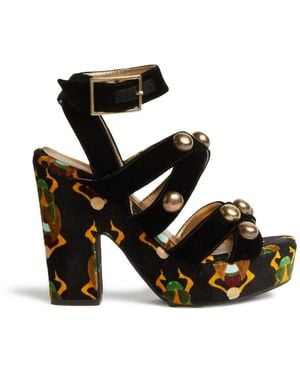 La DoubleJ Power-Printed Medal Wedge - Schwarz