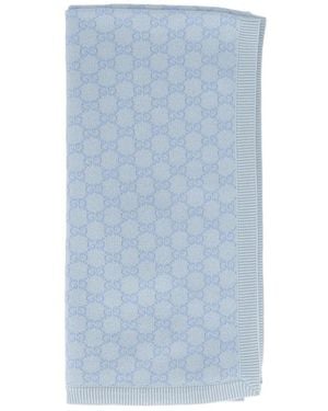 Gucci Großer Schal Mit Gg-Monogramm - Blau