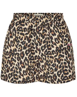 Lolly's Laundry Shorts Met Luipaardprint - Zwart
