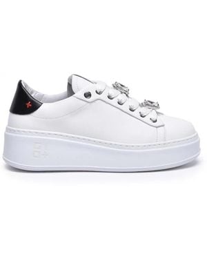 GIO+ Leder-Sneaker Mit 4Cm Absatz - Weiß