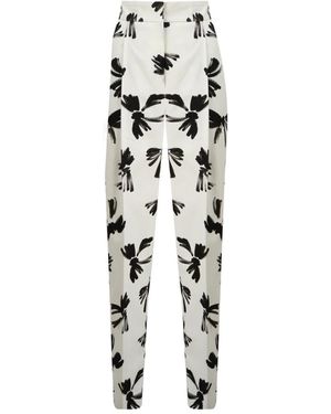MSGM Witte Broek Hoge Taille Rits - Meerkleurig