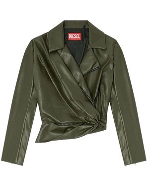 DIESEL Leather Jackets - Verde