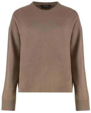 Max Mara Round-Neck Strickwaren - Braun