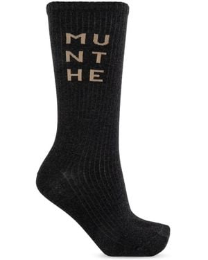 Munthe Socken Mit Logo - Schwarz
