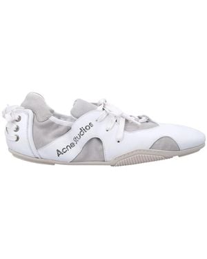 Acne Studios Schnürsneaker Aus Leder - Weiß
