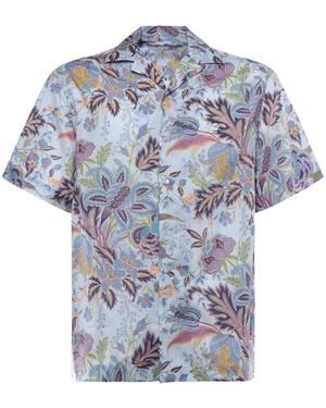Etro Short Sleeve Shirts - Blue