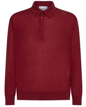 D4.0 Rundhals-Strickware - Rot