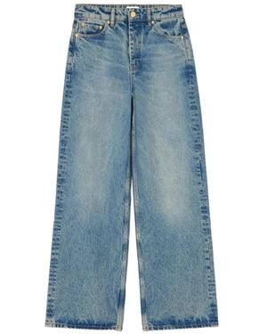Ganni Jeans ,Blauw ,Katoen Tint Rigid Izey Jeans