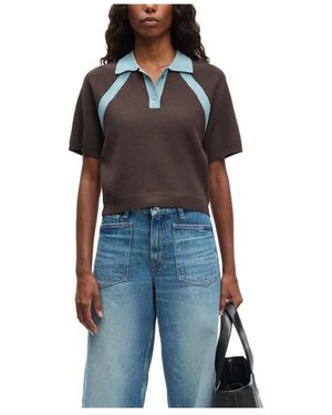 Samsøe & Samsøe Tops ,Bruin ,Sasimona Polo - Zwart