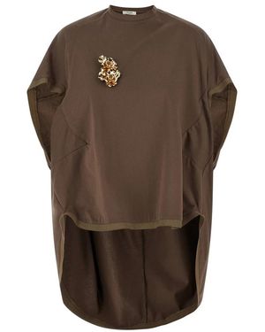 DI.LA3 PARI' Overhemden ,Bruin ,Katoen Cotton T-Shirt