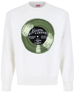 KENZO Pullover Mit Platten-Print Aus Baumwolle - Grün