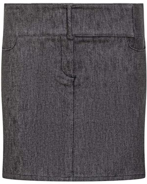 Courreges Katoenmix Minirok Met Riem - Grijs