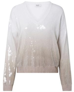 Liu Jo V-Neck Knitwear - Gris