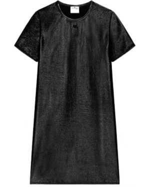 Courreges Montpellier Vinyl Coqueline Luxe Korte Jurk - Zwart