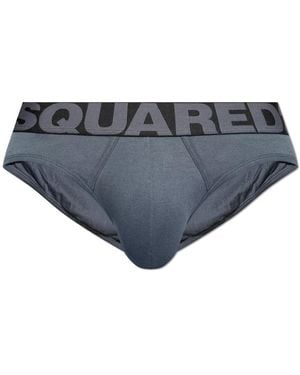 DSquared² Katoenen Slip Met Logo - Grijs