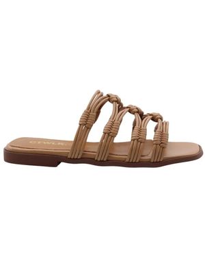 CTWLK Schoenen ,Bruin ,Leer Brazilie Design Slippers