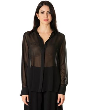 alma sanchez Overhemden ,Zwart ,Camicia Velata