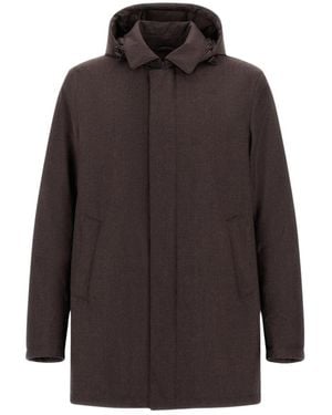 Herno Single-Breasted Coats - Marron