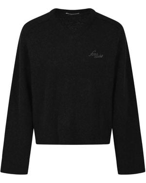 Acne Studios V-Ausschnitt-Pullover Aus Kamelhaar - Schwarz