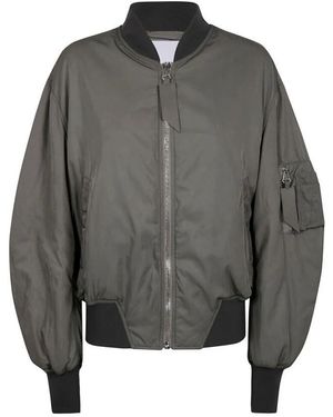 The Attico Oliven grüne reißverschluss baseball jacke - Grau