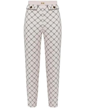 Elisabetta Franchi Cropped Trousers - Grey