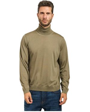 HUGO Grüner Rollkragenpullover Herrenmode