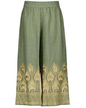 Greek Archaic Kori Wide Trousers - Green