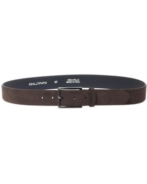 Baldinini Accessoires ,Bruin ,Leer Suede Riem - Zwart