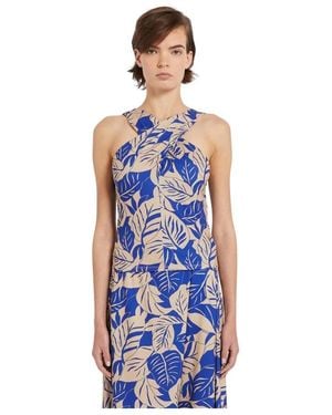 Marella Sleeveless Tops - Azul